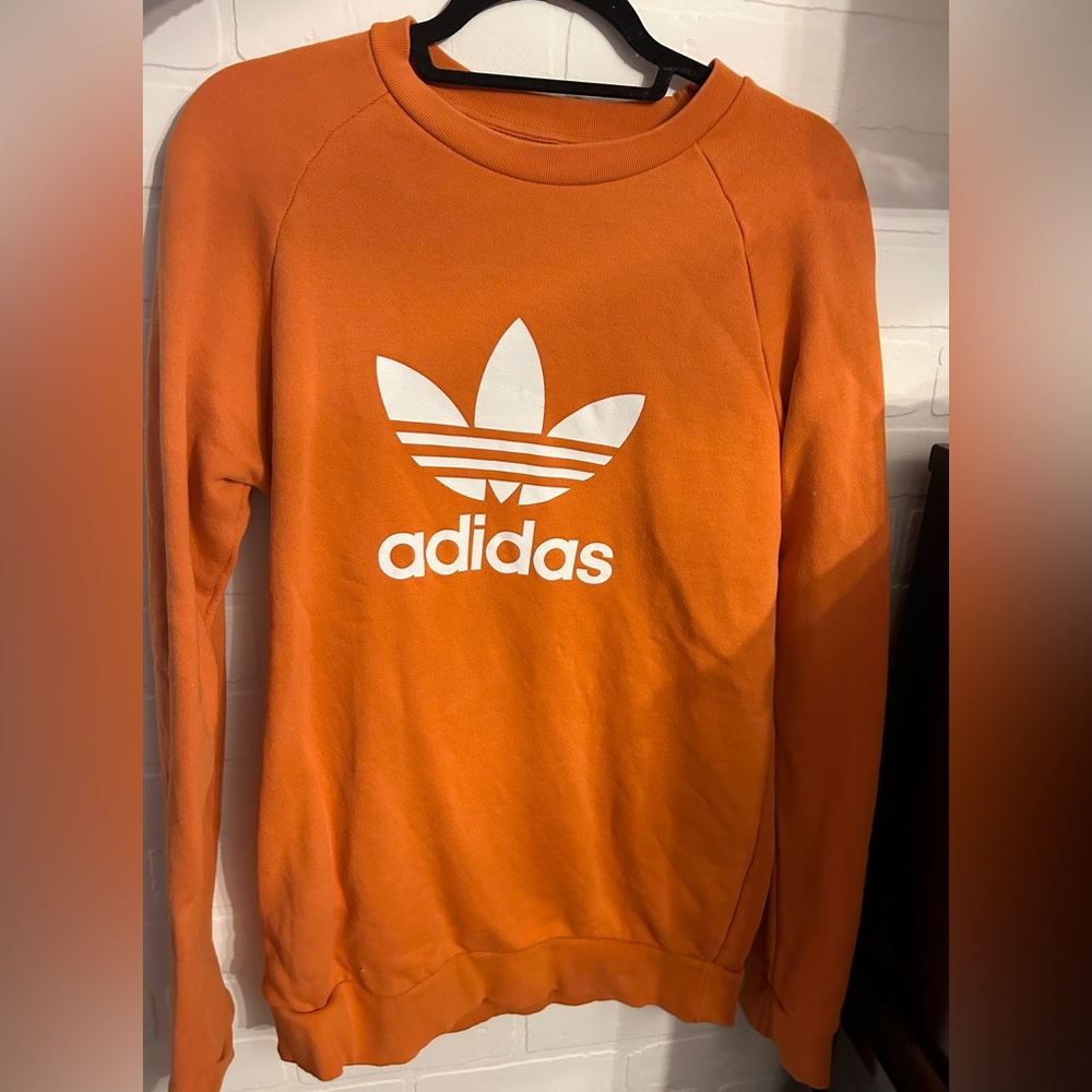 Orange Adidas Crewneck Hoodie